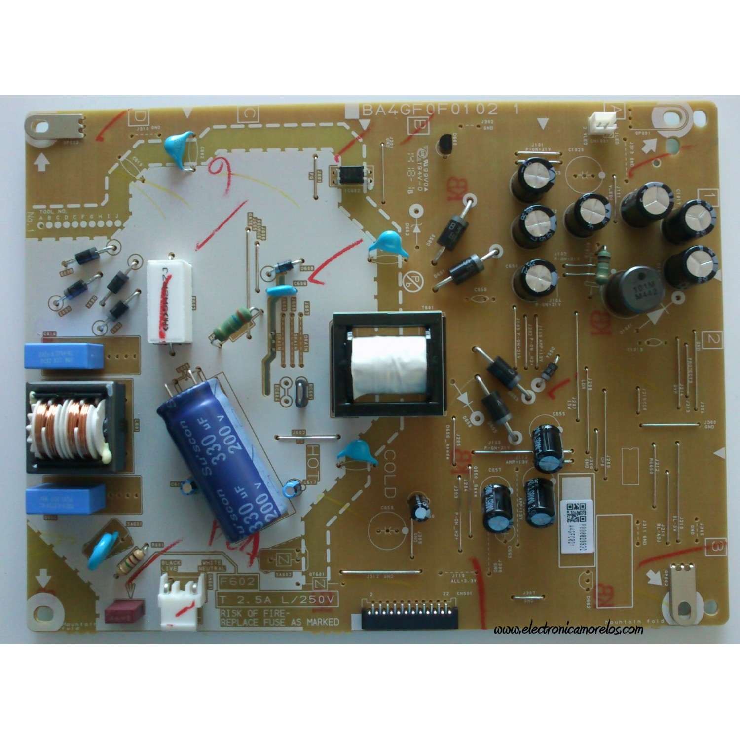 FUENTE DE PODER ORIGINAL PARA TV PHILIPS / NUMERO DE PARTE A4GFC021 / A4GFEMA / A4GF1MPW-001 / BA4GF0F0102 1 / MODELO 32PFL4509/F8	